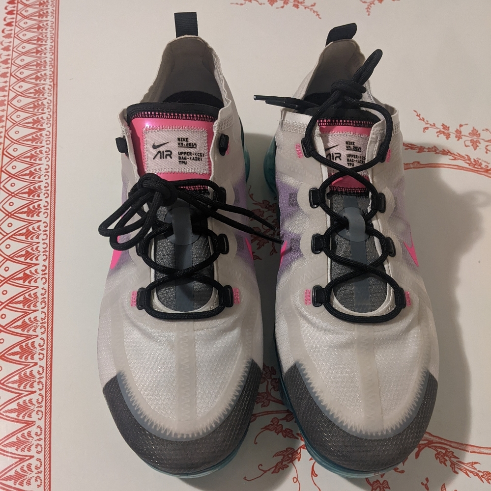 Nike Air Vapormax South Beach Turquoise Pink White Black Sneakers Women's 12 - Picture 14 of 16